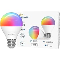 ORALUCE スマート LED電球 E17口金 40W相当 調光調色 スマートライト マルチカラー 1600万色RGB 昼白色〜電球色 Alexa/Google 対応 519mjr7t+zL._AC_UL210_SR210,